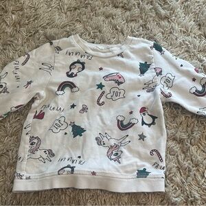 H&M Kids Holiday Themed Long Sleeve Shirt
